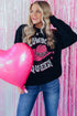 Black Cowboy Queen Hat Graphic Print Pullover Sweatshirt